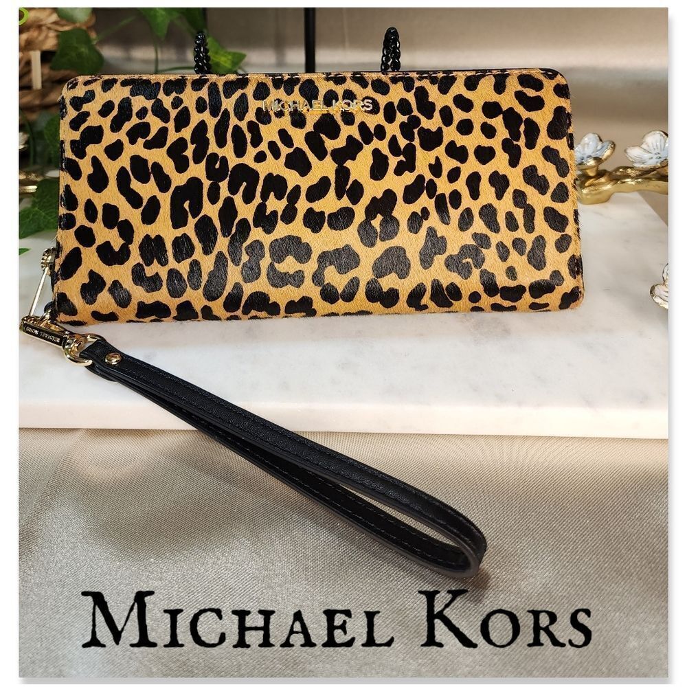 Michael Kors Black Wallet with Gold Accents